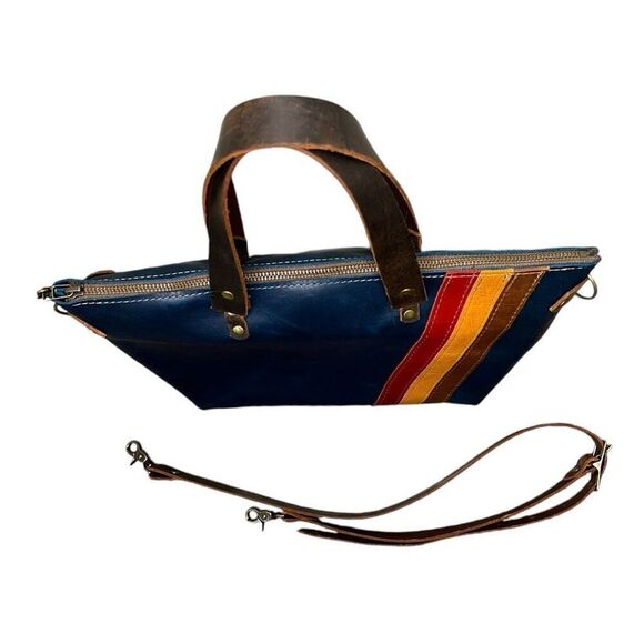 The 70’s Bowler Bag in Indigo Blue - Picture 4 of 7